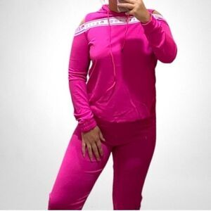 GRITTY SOUL Pretty In Pink Open Shoulder Tracksuit